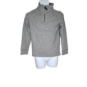 Crewcuts Kids Half‎ Zip Pullover Gray Cotton Sweater Size 8  Minimalist Cozy